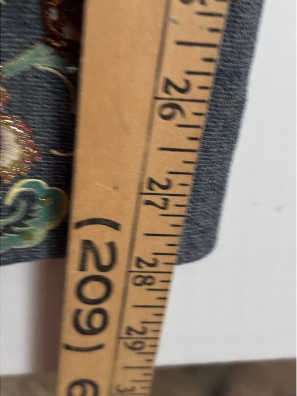 DG2 Embroidered Cropped Blue Jeans Womens 20W - Picture 6 of 8